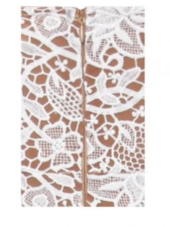 Miss Circle Become The One White Lace Long Fringed Strapless Dress Dresses