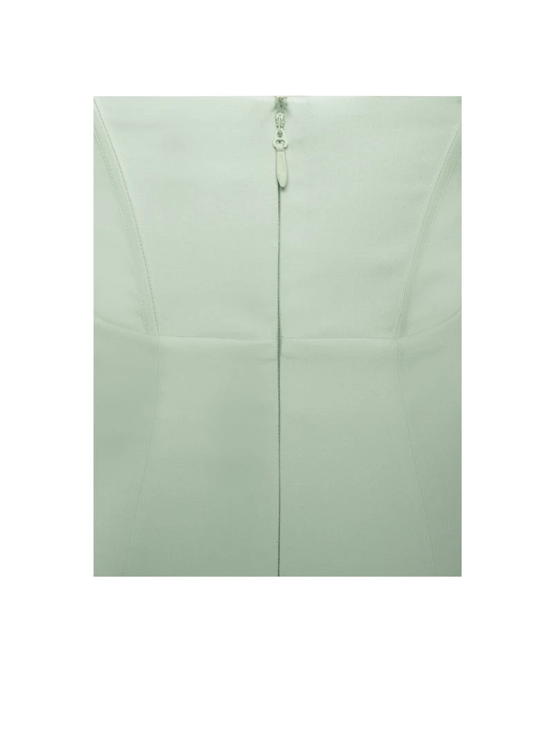 Miss Circle Uma Mint Sheer Mesh Sleeve Crepe Corset Dress