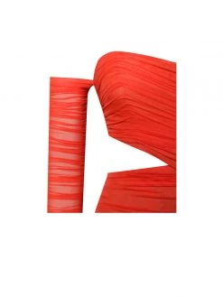 Miss Circle Dresses Mayara Scarlet Off Shoulder Mesh Cutout Dress