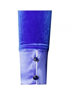 Miss Circle Glorious Royal Blue Long Sleeve Velvet Jumpsuit