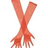 Miss Circle Accessories Qira Poppy Mesh Opera-length Gloves