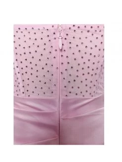 Miss Circle Corsets Noemie Pink Crystal Corset Satin Gown