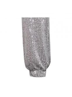 Miss Circle Tasha Silver Sequin Jumpsuit With Waist Tie