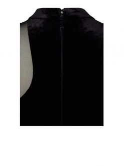 Miss Circle Dresses Azalea Black Velvet Mesh Long Sleeve Dress