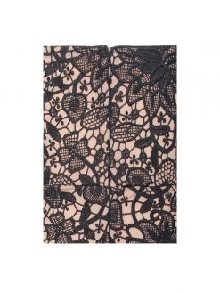 Miss Circle Become The One Black Lace Long Fringed Strapless Dress New In