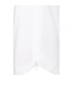 Miss Circle On My Mind White Draped Stretchy Boyfriend Shirt Dress Dresses