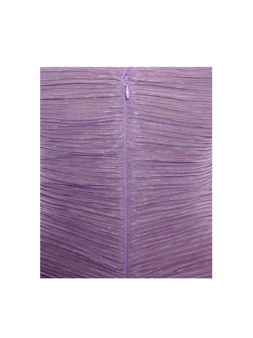 Miss Circle Parris Purple Cutout Ruched Chiffon Maxi Dress Dresses