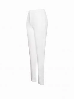 Miss Circle Vayla White Skinny Fit Crepe Trousers Bottoms