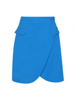 Miss Circle Dalia Blue Asymmetrical Mini Skirt
