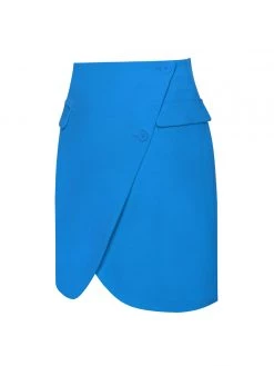 Miss Circle Dalia Blue Asymmetrical Mini Skirt