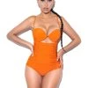 Miss Circle Swim Collection Lira Tan Ruched One Piece Swimsuit