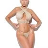 Miss Circle Swim Collection Divine Gold Bikini Top With Belt