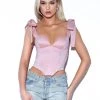Miss Circle Corsets Teyana Pink Satin Corset Top