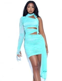 Miss Circle Camille Mint Cutout Mesh Mini