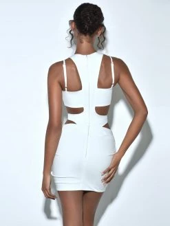 Miss Circle Ruthie White Cutout Dress Dresses