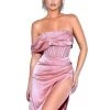 Miss Circle Sabrina Blush Mesh Satin Corset Dress Corsets