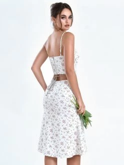 Miss Circle Corsets Nora White Flora Corset Top