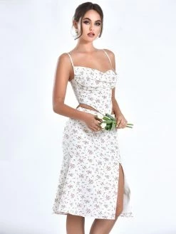 Miss Circle Corsets Nora White Flora Corset Top