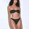 Miss Circle Bottoms Nola Black Crystal String Bikini Bottom