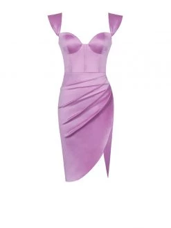 Miss Circle Hedy Light Orchid Satin Corset Dress
