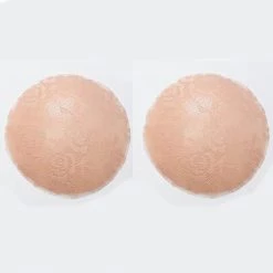 Miss Circle Beige Lace Silicone Reusable Invisible Self-Adhesive Nipple Covers Accessories